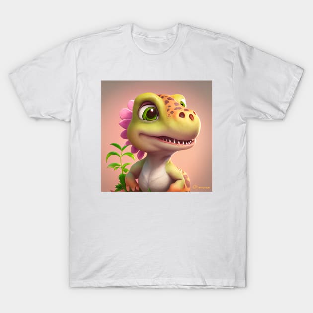 Baby Dinosaur Dino Bambino - Giana T-Shirt by KOTOdesign